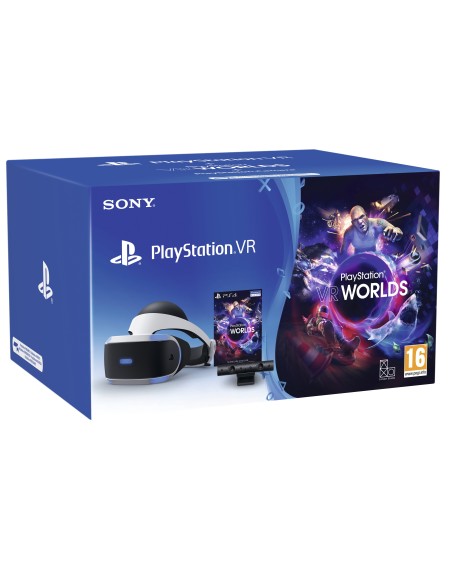 Sony PSVR MK4 + Camera + VR Worlds VCH Occhiali immersivi FPV 610 g Nero, Bianco