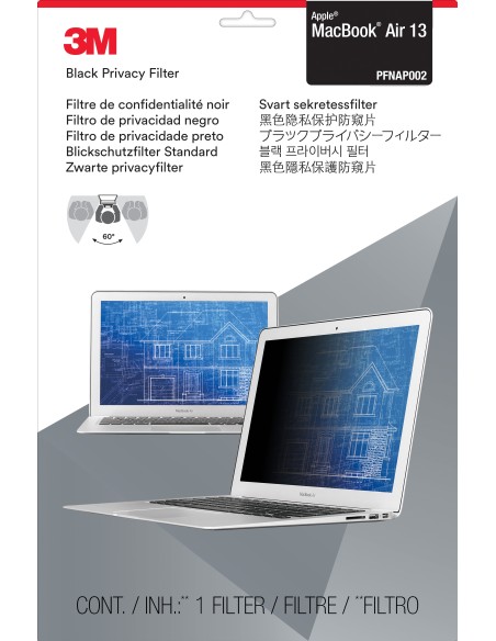 3M 98044057010 schermo anti-riflesso Filtro per la privacy senza bordi per display 33,8 cm (13.3")
