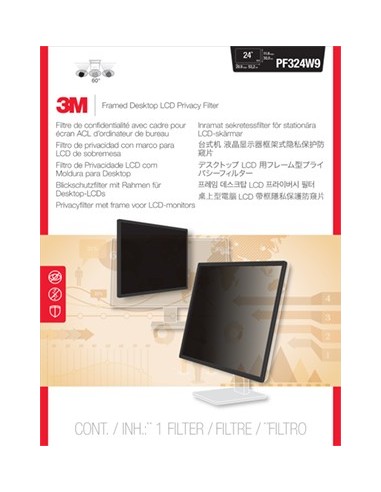 3M 98044060618 schermo anti-riflesso Filtro privacy con cornice per monitor 61 cm (24")