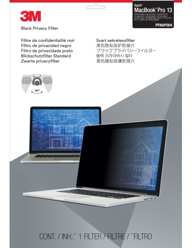 3M 98044061954 schermo anti-riflesso Filtro per la privacy senza bordi per display 33,8 cm (13.3")