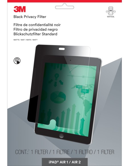 3M PFTAP001 Filtro per la privacy senza bordi per display 24,6 cm (9.7")