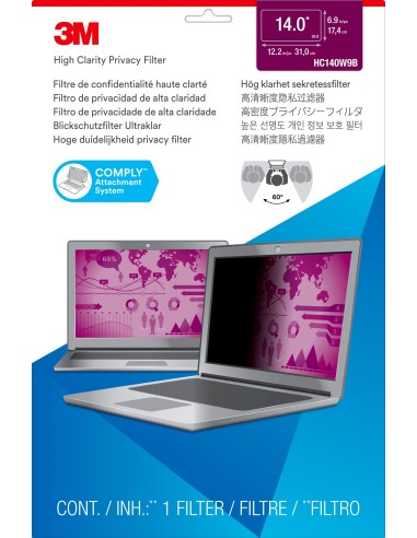 3M Filtro High Clarity Privacy oro per laptop widescreen da 14”