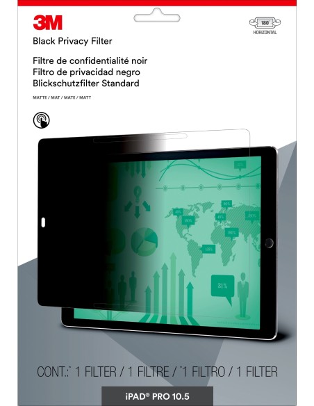 3M Filtro Privacy per Apple® iPad Pro® 10,5" - modalità orizzontale