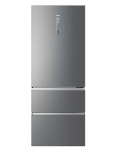 Haier 3D 70 Serie 3 A3FE743CPJ frigorifero con congelatore Libera installazione 450 L E Platino, Acciaio inossidabile