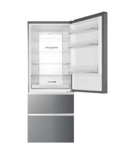 Haier 3D 70 Serie 3 A3FE743CPJ frigorifero con congelatore Libera installazione 450 L E Platino, Acciaio inossidabile 2