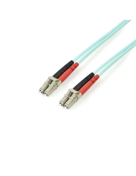 StarTech.com Cavo patch duplex LSZH fibra multimod. 50 125 2 m 10 Gb Aqua LC-LC