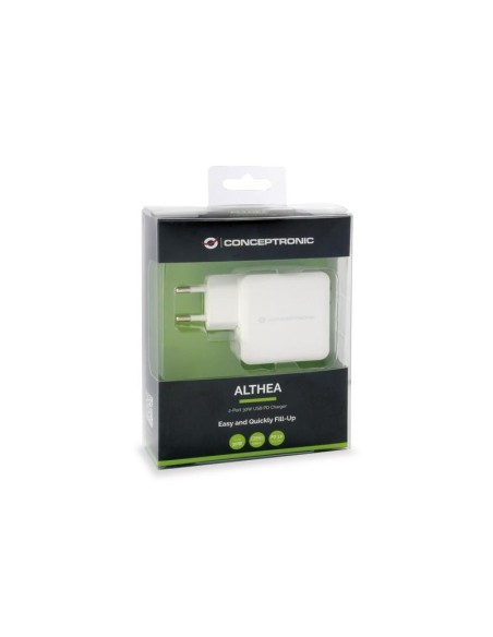 Conceptronic ALTHEA01W Caricabatterie per dispositivi mobili Bianco Interno