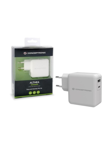 Conceptronic ALTHEA01W Caricabatterie per dispositivi mobili Bianco Interno