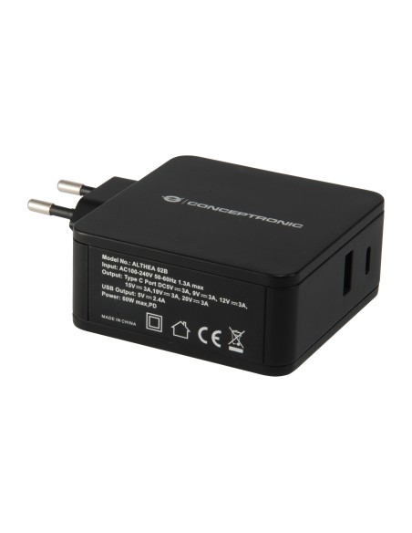 Conceptronic ALTHEA02B Caricabatterie per dispositivi mobili Nero Interno