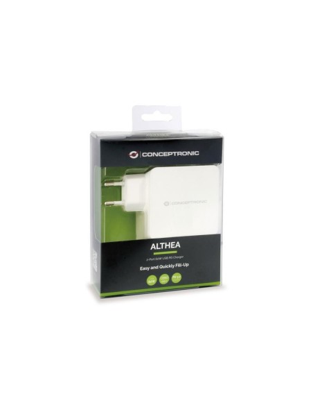 Conceptronic ALTHEA02W Caricabatterie per dispositivi mobili Bianco Interno