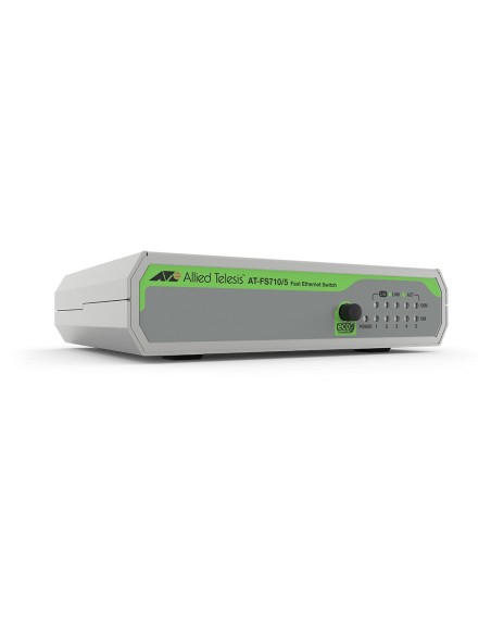 Allied Telesis FS710 5 Non gestito Fast Ethernet (10 100) Verde, Grigio