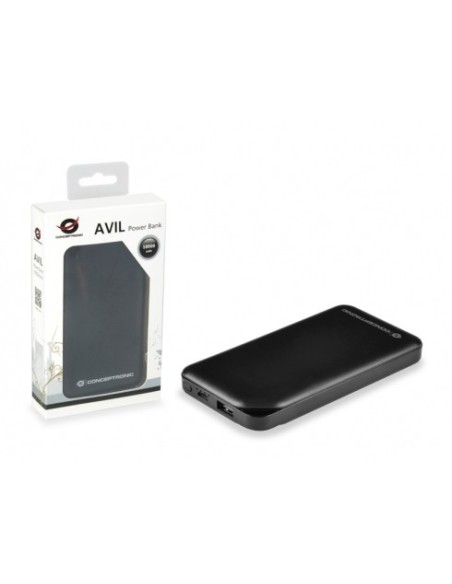 Conceptronic AVIL01B batteria portatile Polimeri di litio (LiPo) 10000 mAh Nero