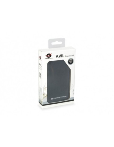 Conceptronic AVIL01B batteria portatile Polimeri di litio (LiPo) 10000 mAh Nero