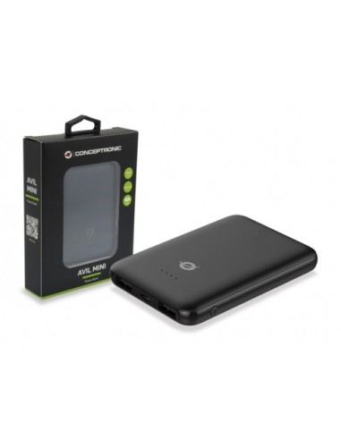 Conceptronic AVIL04B batteria portatile Polimeri di litio (LiPo) 5000 mAh Nero
