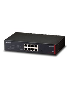 Buffalo BS-GS2008P switch di rete Gestito L2 L3 Gigabit Ethernet (10 100 1000) Supporto Power over Ethernet (PoE) Nero
