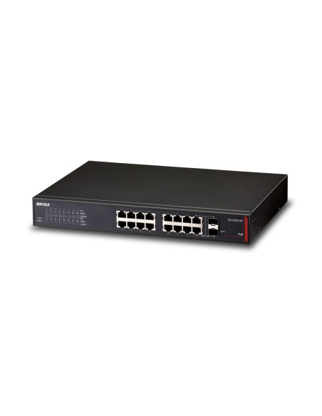 Buffalo BS-GS2016P switch di rete Gestito L2 L3 Gigabit Ethernet (10 100 1000) Supporto Power over Ethernet (PoE) 1U Nero