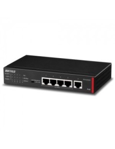 Buffalo BS-GU2005P switch di rete Non gestito Gigabit Ethernet (10 100 1000) Supporto Power over Ethernet (PoE) Nero