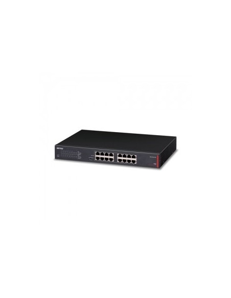 Buffalo BS-GU2016P switch di rete Non gestito Gigabit Ethernet (10 100 1000) Supporto Power over Ethernet (PoE) Nero
