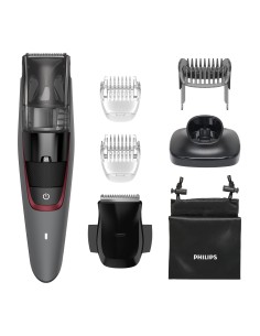 Philips BEARDTRIMMER Series 7000 Regolabarba con sistema aspirante, regolazioni da 0,5 mm