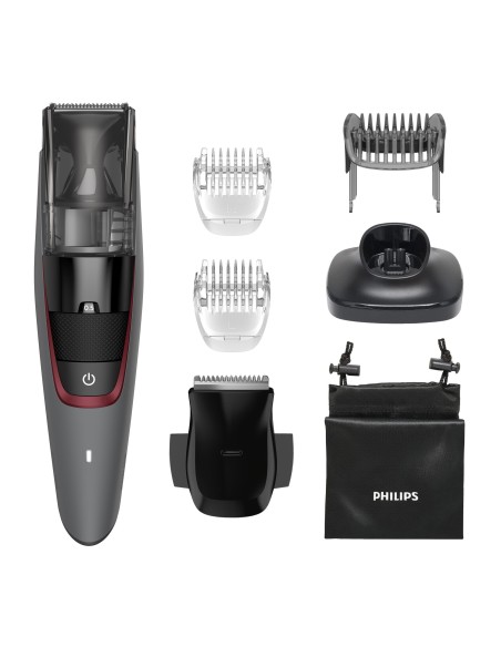 Philips BEARDTRIMMER Series 7000 Regolabarba con sistema aspirante, regolazioni da 0,5 mm