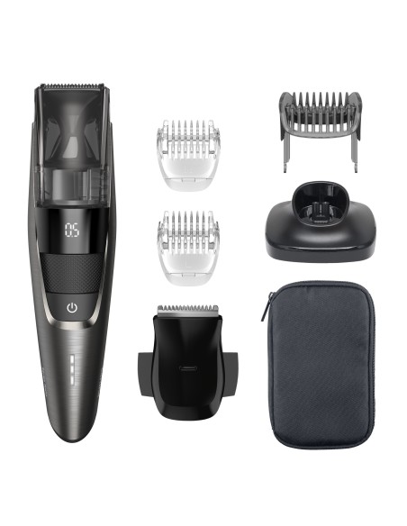 Philips BEARDTRIMMER Series 7000 Regolabarba con sistema aspirante, regolazioni da 0,5 mm