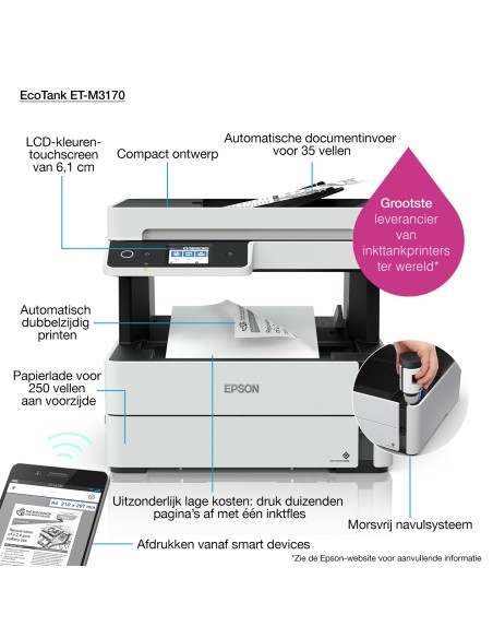 Epson EcoTank Stampante monocromatica ET-M3170