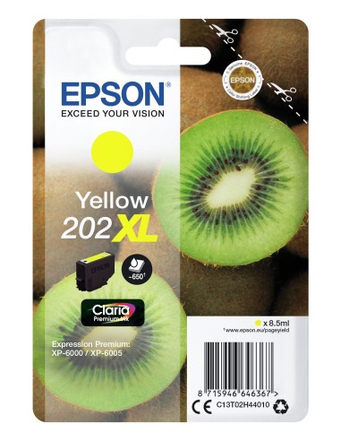 Epson Kiwi Singlepack Yellow 202XL Claria Premium Ink