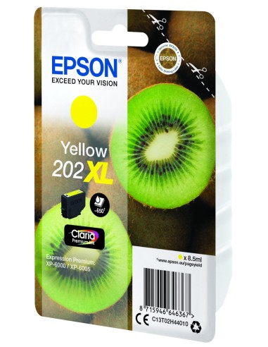 Epson Kiwi Singlepack Yellow 202XL Claria Premium Ink