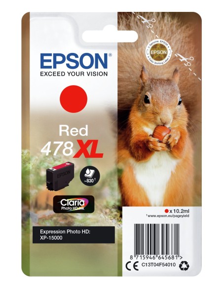 Epson Squirrel Singlepack Red 478XL Claria Photo HD Ink