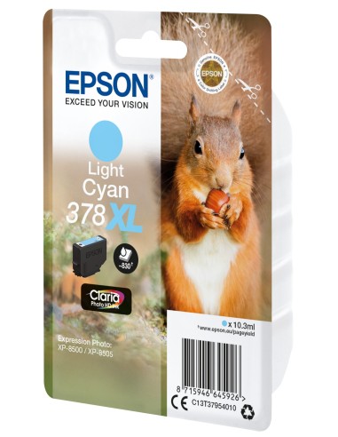 Epson Squirrel Singlepack Light Cyan 378XL Claria Photo HD Ink