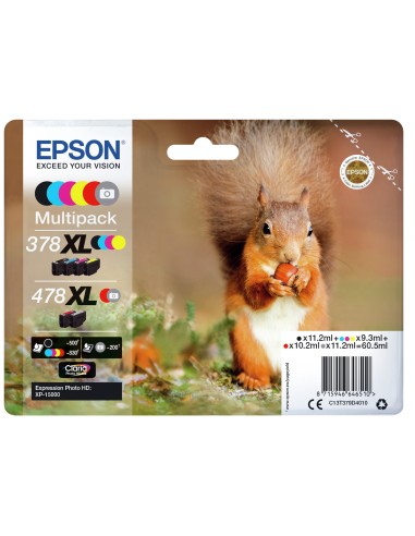 Epson Squirrel Multipack 6-colours 378XL   478XL Claria Photo HD Ink
