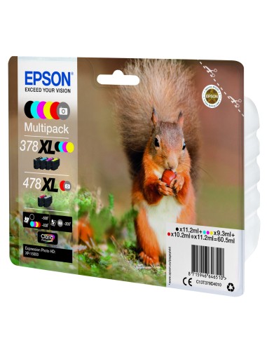 Epson Squirrel Multipack 6-colours 378XL   478XL Claria Photo HD Ink
