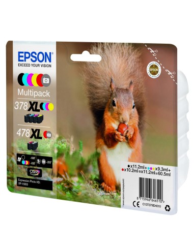 Epson Squirrel Multipack 6-colours 378XL   478XL Claria Photo HD Ink