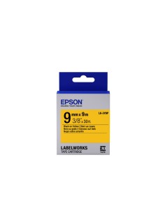 Epson Nastro fondo Pastello Giallo per testo Nero 9 9 LK-3YBP
