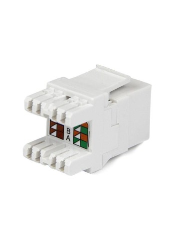 StarTech.com Jack Keystone Cat 6 180° - Jack a parete Cat6 Ethernet RJ45 bianco - Tipo 110