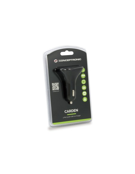 Conceptronic CARDEN06B Caricabatterie per dispositivi mobili Nero Auto