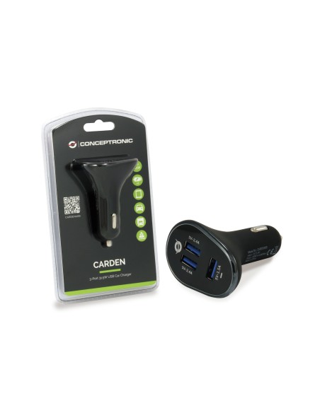 Conceptronic CARDEN06B Caricabatterie per dispositivi mobili Nero Auto