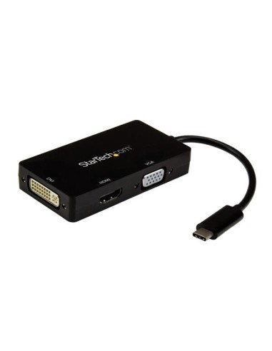 StarTech.com Adattatore Multiporta USB-C - Scheda Grafica Esterna 3 in 1 USB Tipo-C a HDMI, DVI o VGA