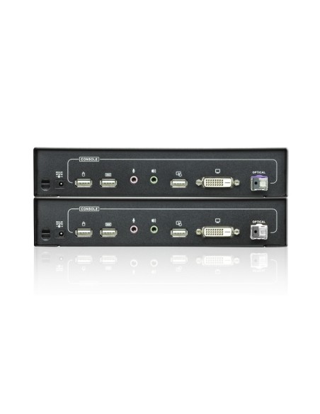 ATEN Extender KVM USB DVI Optical (1920 x 1200 a 20 km)