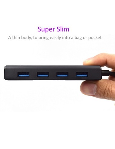 Ewent EW1136 hub di interfaccia USB 3.2 Gen 1 (3.1 Gen 1) Type-A 480 Mbit s Nero