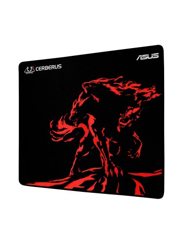 ASUS Cerberus Mat Plus Tappetino per mouse per gioco da computer Nero, Rosso