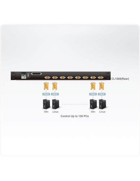 Aten CL1008M switch per keyboard-video-mouse (kvm) Nero