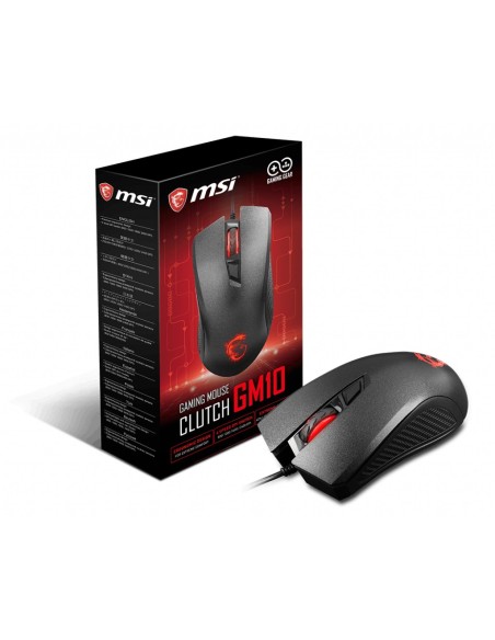 MSI Clutch GM10 mouse Mano destra USB tipo A Ottico 2400 DPI
