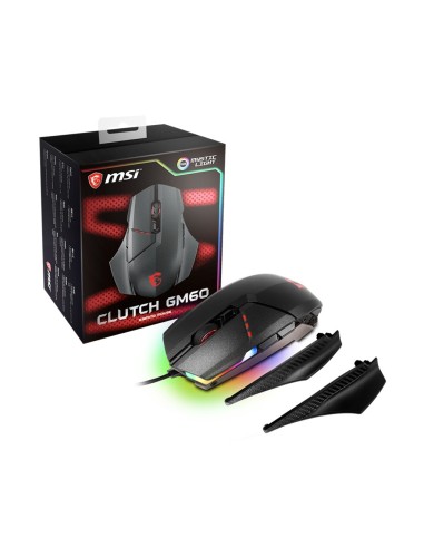 MSI Clutch GM60 mouse Ambidestro USB tipo A Ottico 10800 DPI