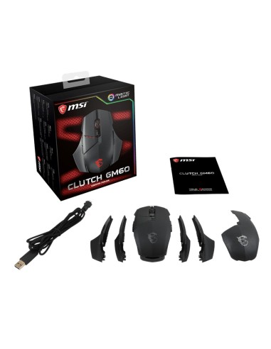MSI Clutch GM60 mouse Ambidestro USB tipo A Ottico 10800 DPI