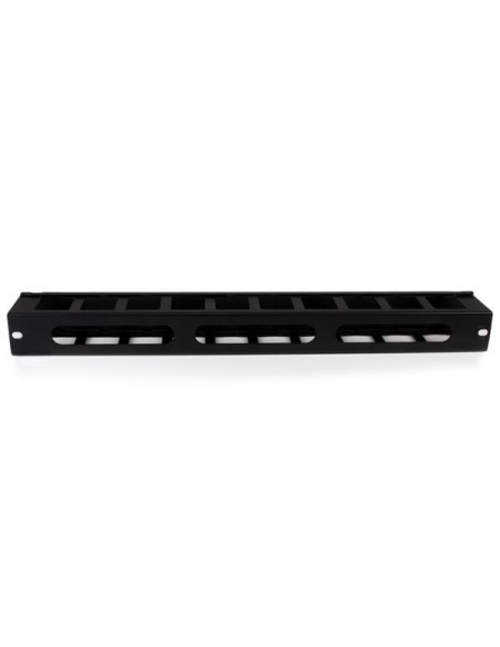 StarTech.com Pannello Gestione Cavi Orizzontale per armadi rack 1U con canalina passacavi a denti e copertura