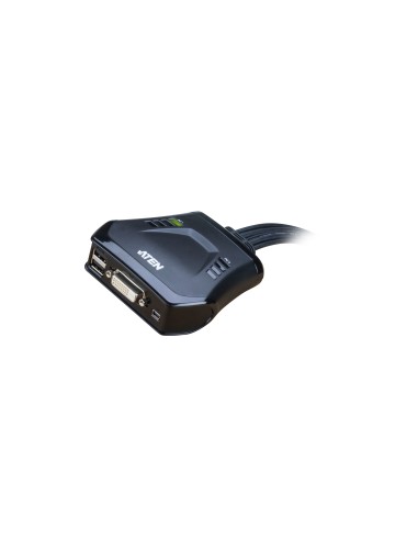 ATEN Switch KVM cavo USB DVI a 2 porte con selettore porta remota