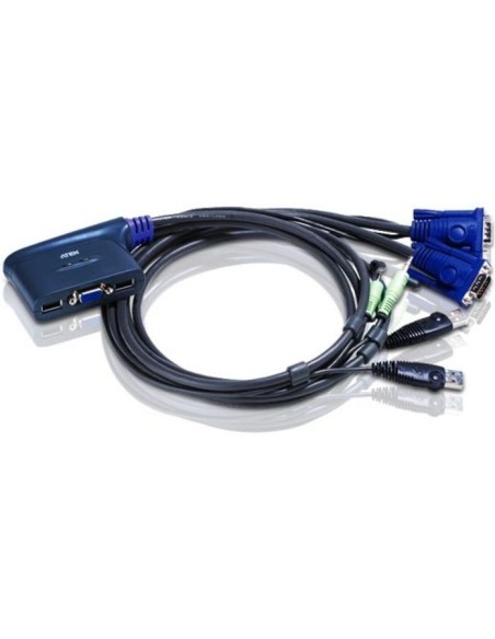 Aten CS62US switch per keyboard-video-mouse (kvm) Nero