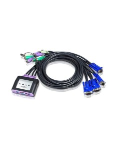 Aten CS64A switch per keyboard-video-mouse (kvm) Nero