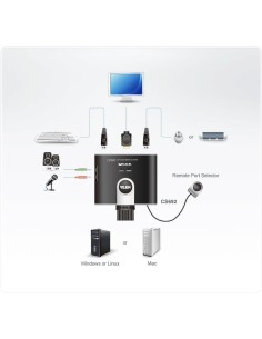 Aten CS692 switch per keyboard-video-mouse (kvm) Nero 2
